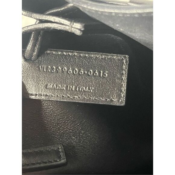 SAINT LAURENT MONOGRAM EMBELLISHED BLACK LEATHER MINI BUCKET BAG - Picture 5 of 5